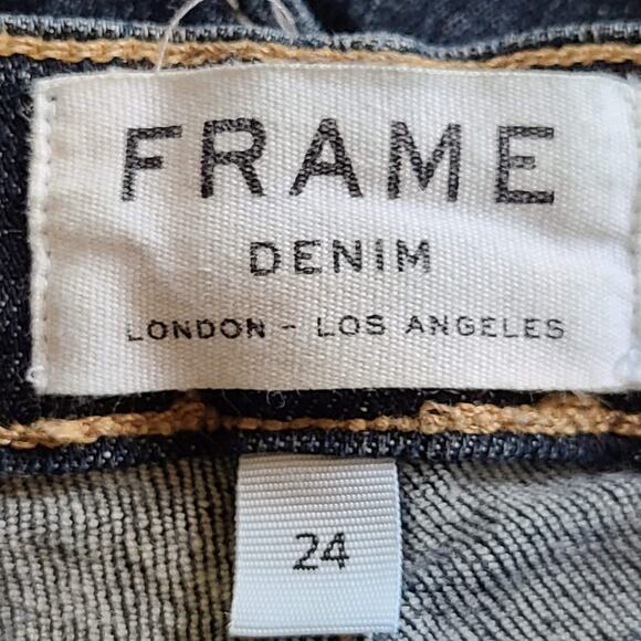 FRAME Le‎ High Skinny Side Step Ankle Crop Jeans LHSKSS133 Harway Women's 24 - Picture 9 of 12